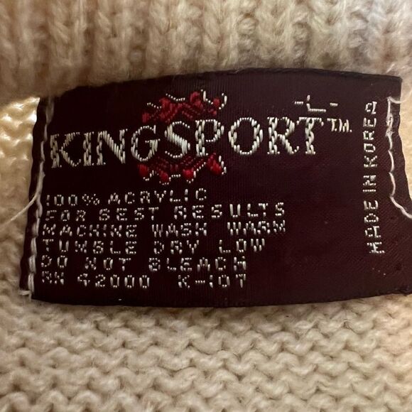 Vintage Kingsport Reindeer Print Fair Isle Sweater - Picture 2 of 7